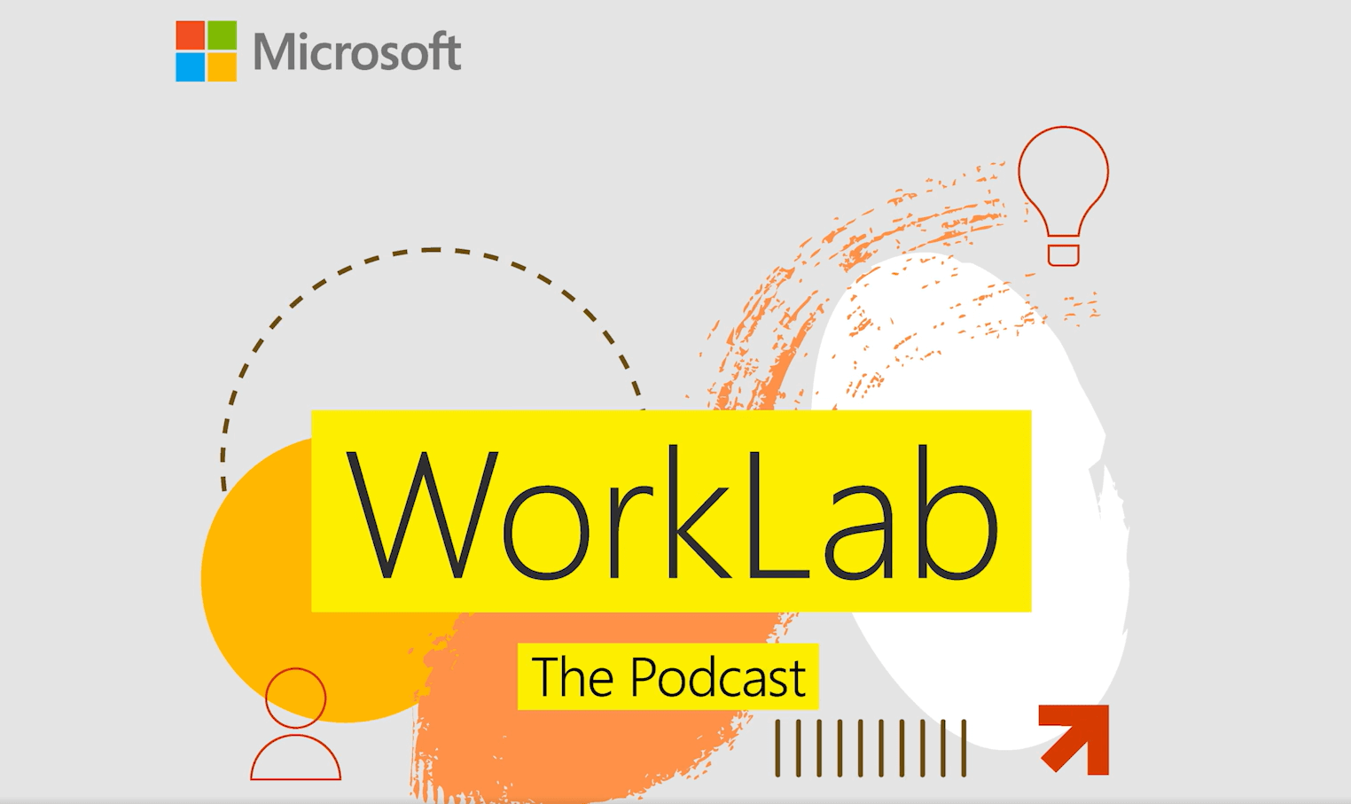 The logo for "WorkLab: The Podcast" on a white background.