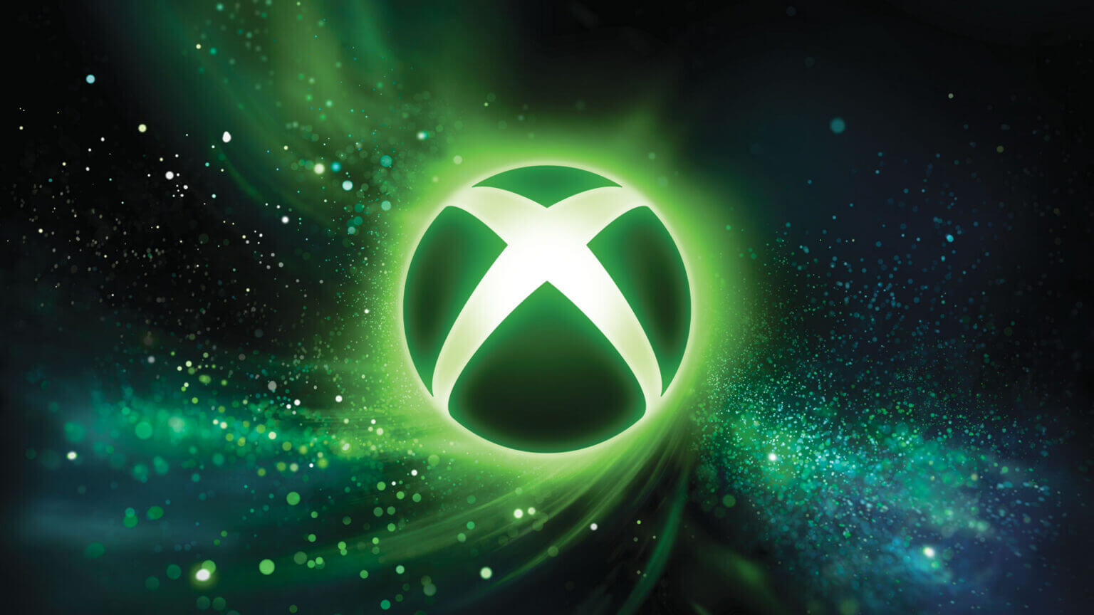 Xbox logo against a dark background.