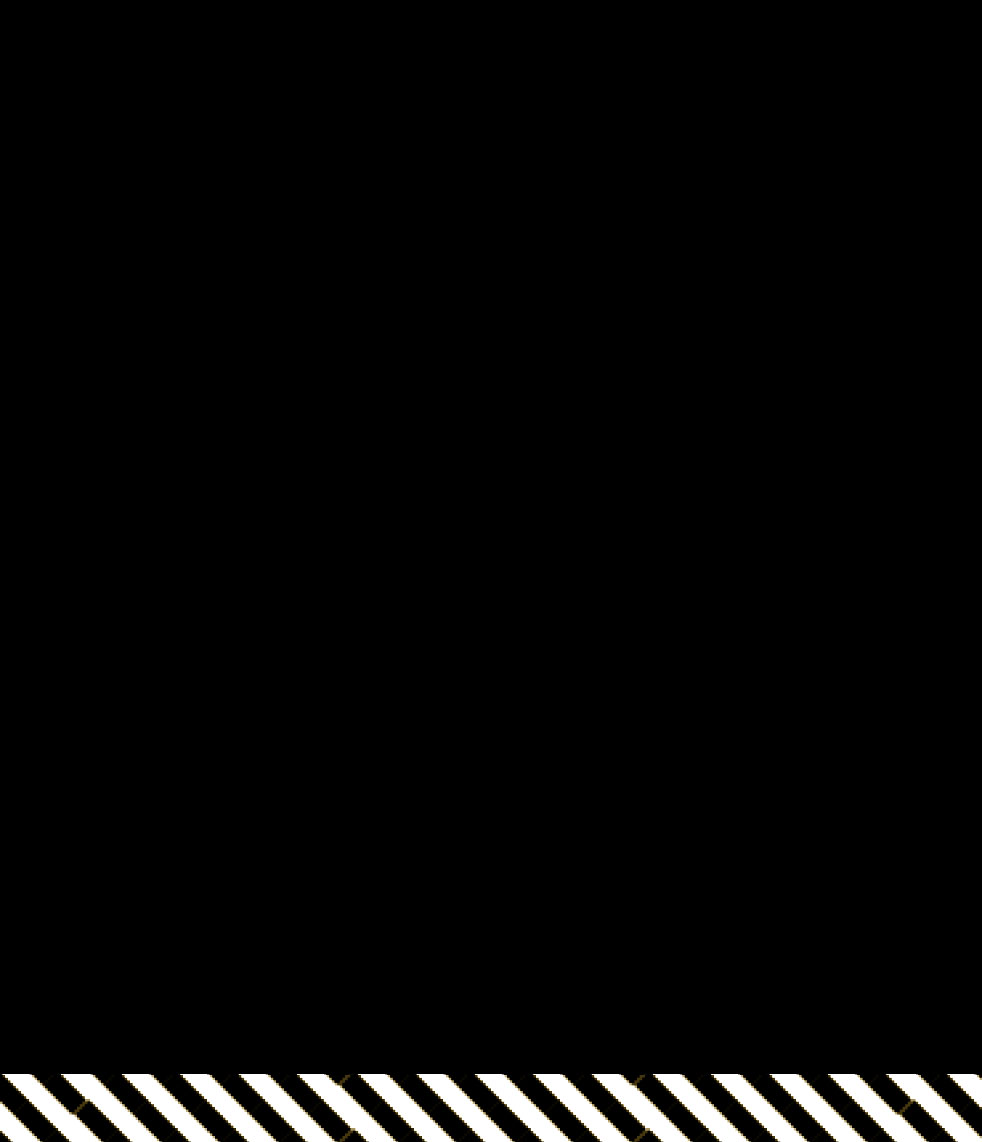 Black background with diagonal black and white stripes along the bottom edge. The top portion is solid black, and the striped pattern adds a visual border to the lowest part of the image.