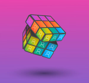 digital art of a rubik's cube