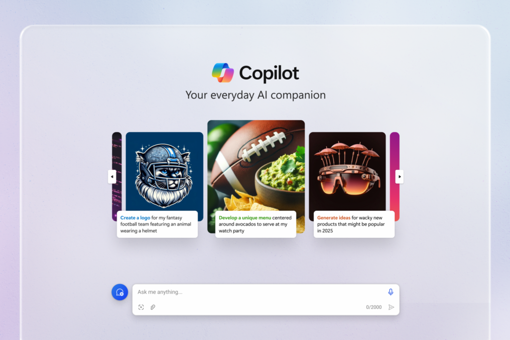 Carousel of Microsoft Copilot generated images