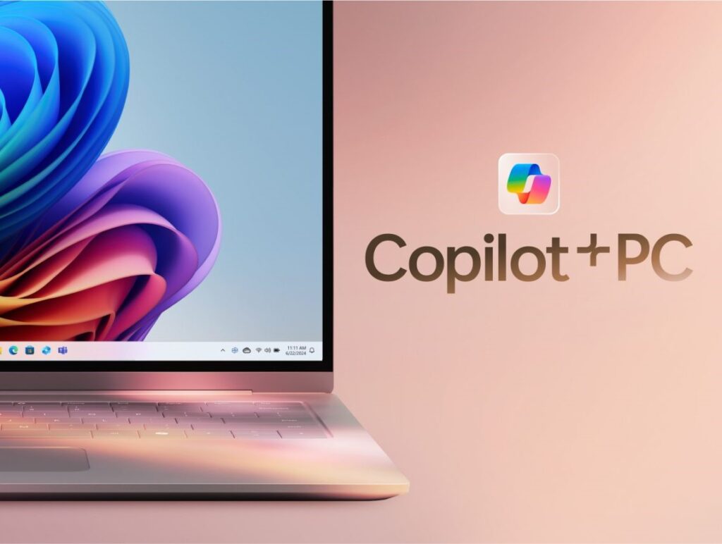 Banner image of a Windows Surface device and the Copilot logo
