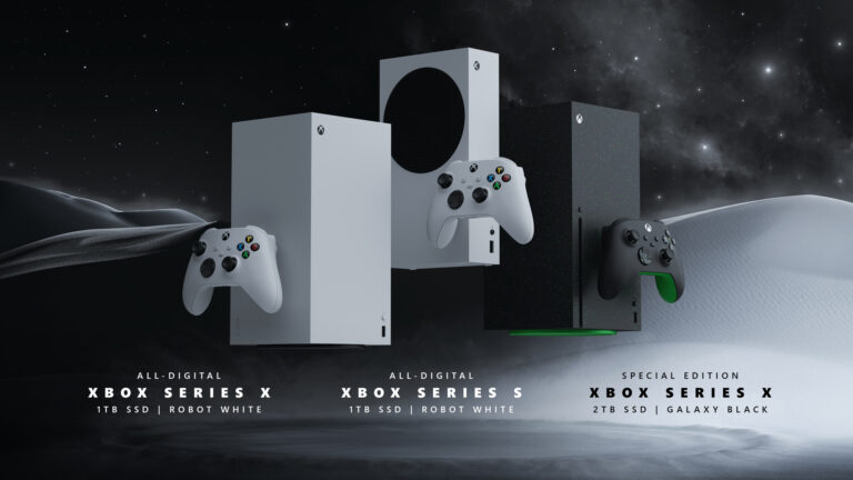 Different models of the Xbox gaming console