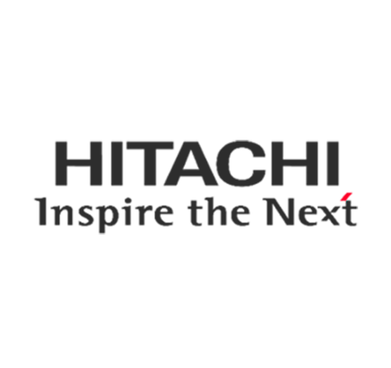 Hitachi logo with the slogan 'Inspire the Next'