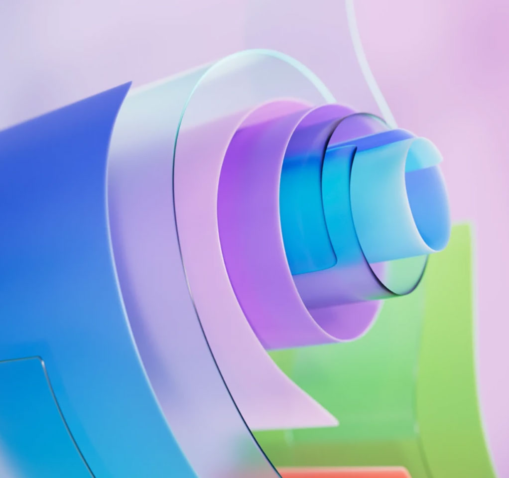 Close up of a colorful plastic roll