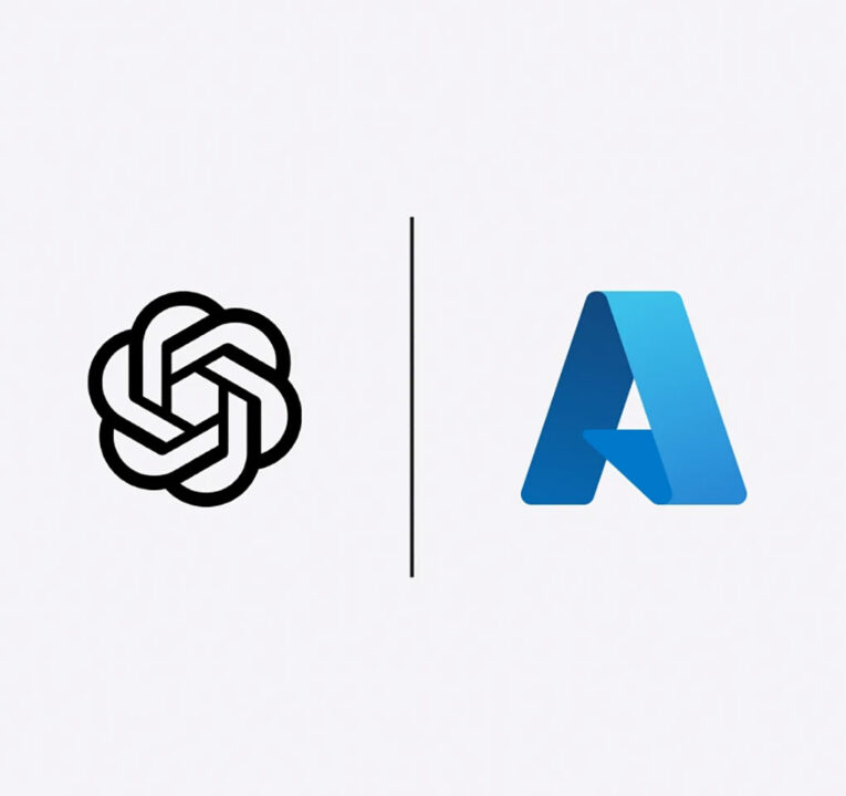 Open AI and Microsoft Azure Logos