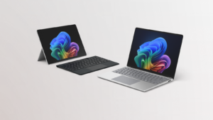 two surface laptops