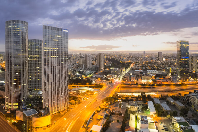 Israel at night