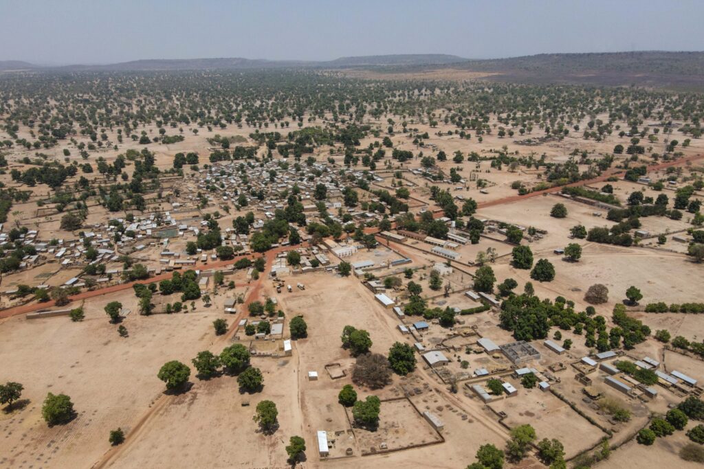 aerial view of community