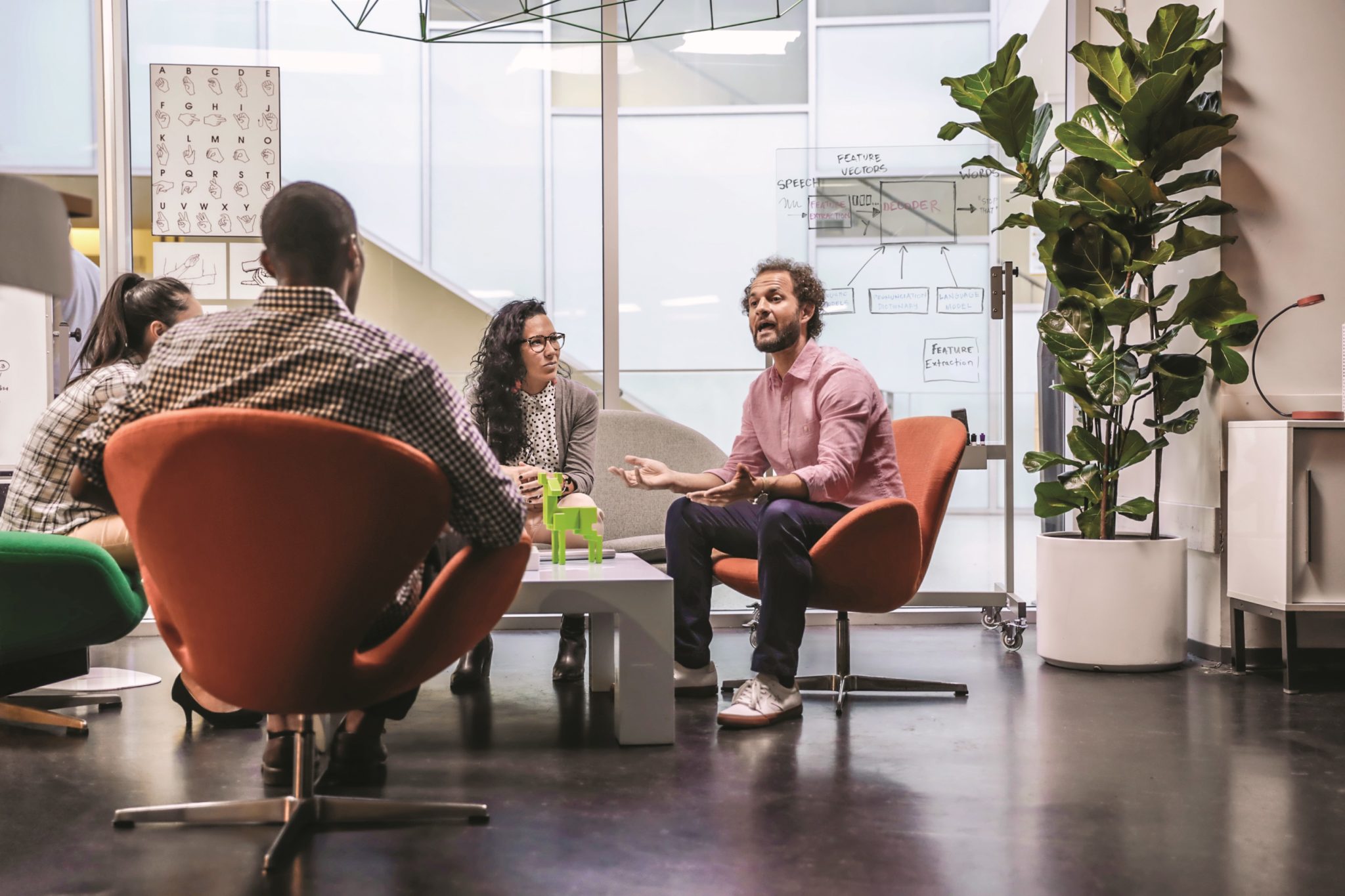 people collaborating in an office