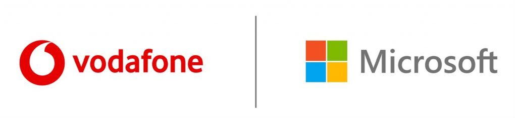 Vodafone | Microsoft logos side-by-side