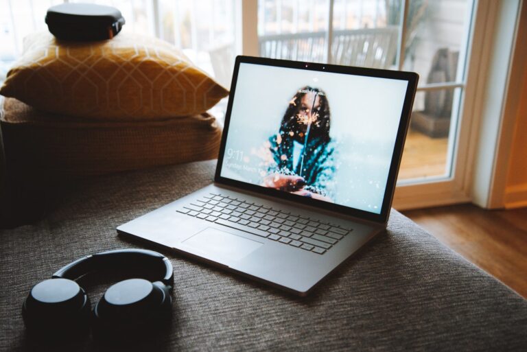 laptop on desk