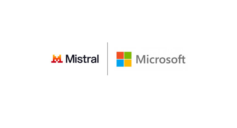 Logos de Mistral y Microsoft