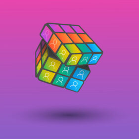 Ilustración de un cubo de Rubik