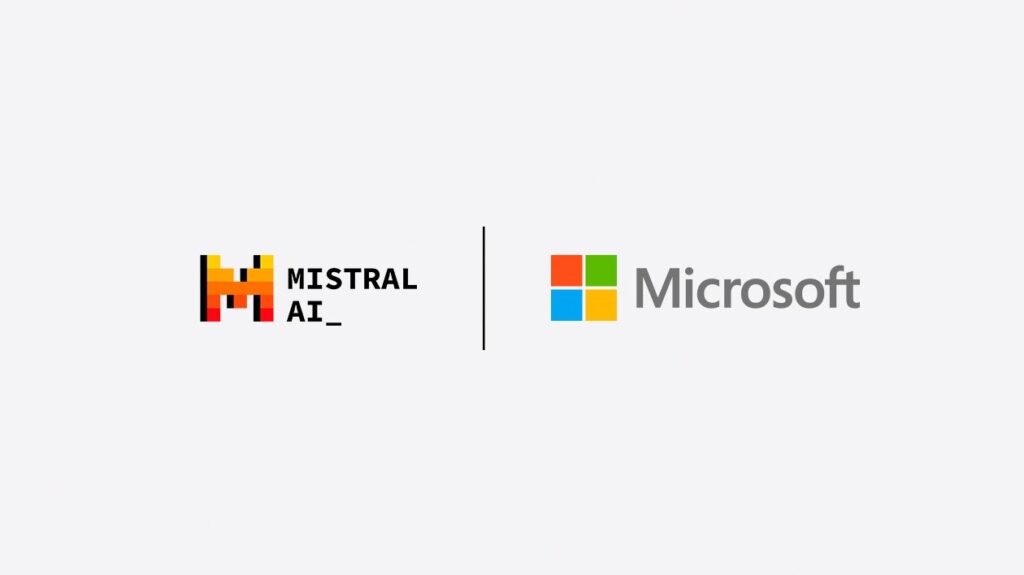 Logos de Mistral AI y Microsoft