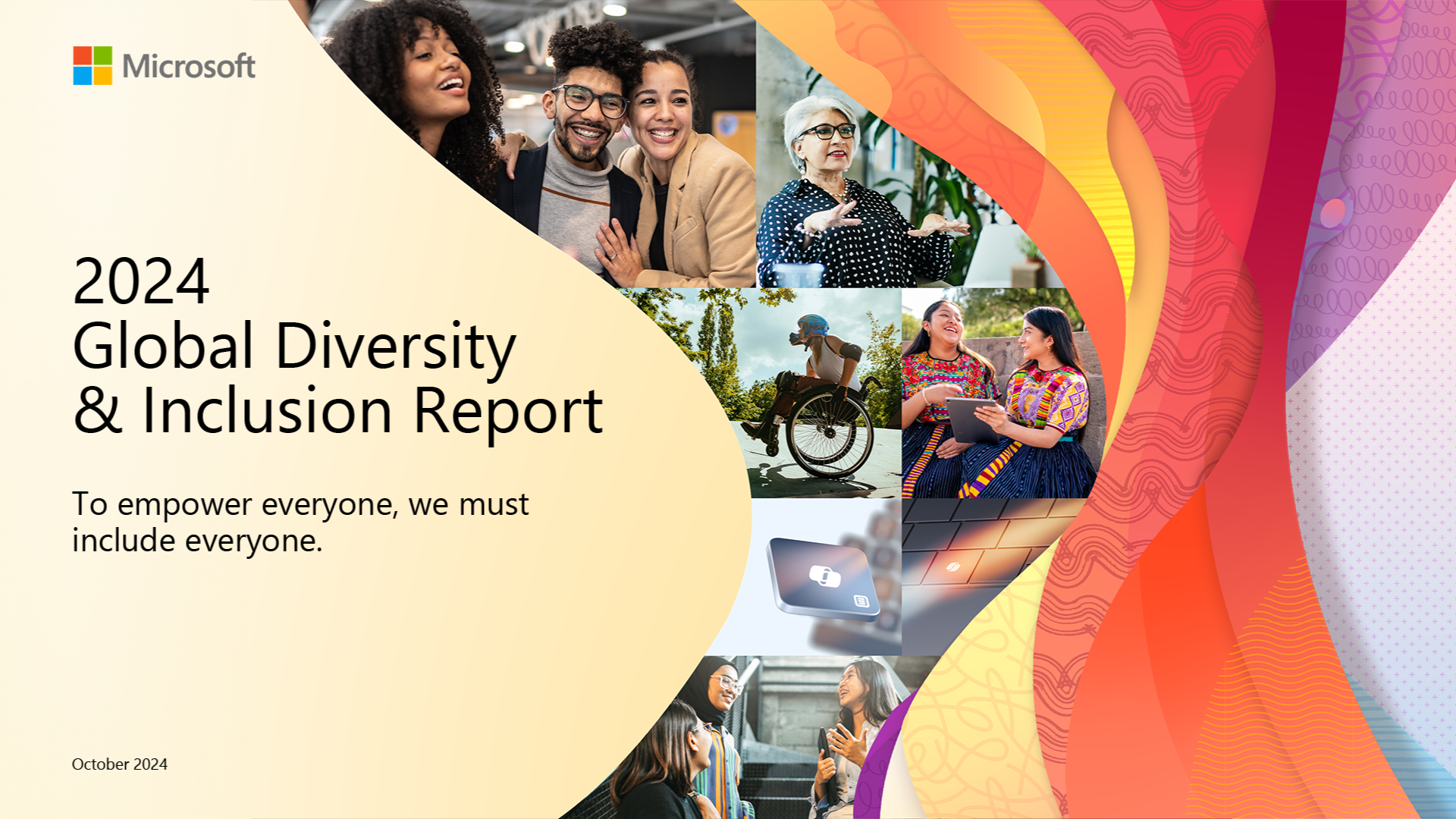 Cartel del informe global de diversidad e inclusión 2024 de Microsoft