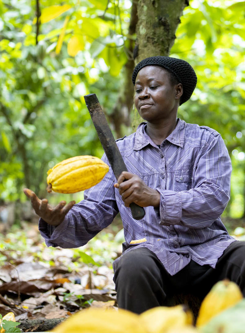 Cocoa farmer Rachel Nyarkotey in Ghana