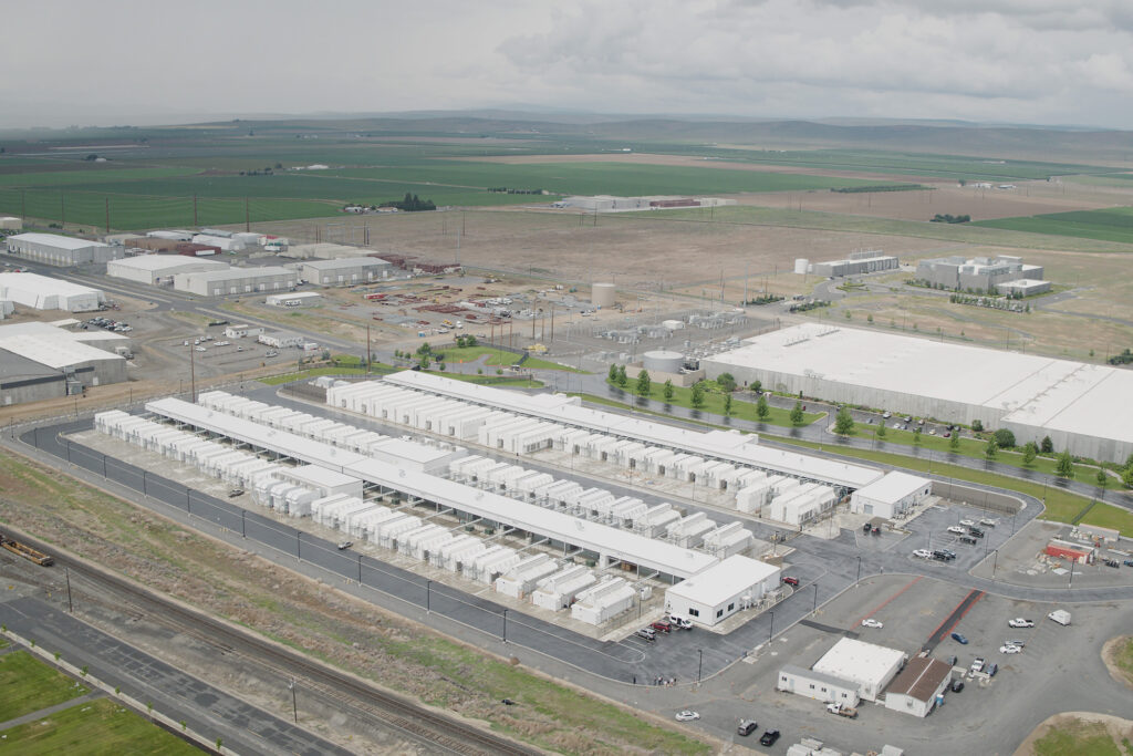 Aerial image of a Microsoft datacenter in Washington state. Microsoft has deployed GPUs for inferencing throughout the company’s global Azure datacenter footprint.
