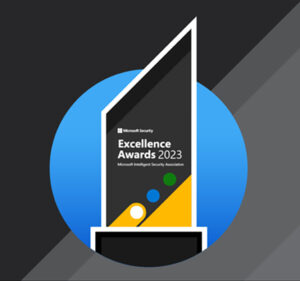 Microsoft Security Excellence Award trophy