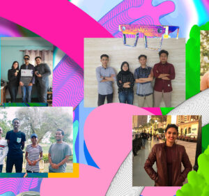 Six images in a collage of student participants at Microsoft’s 2023 Imagine Cup