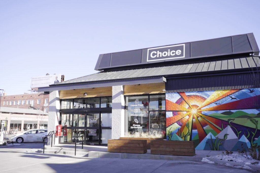 Exterior photo of a Choice Market store. 