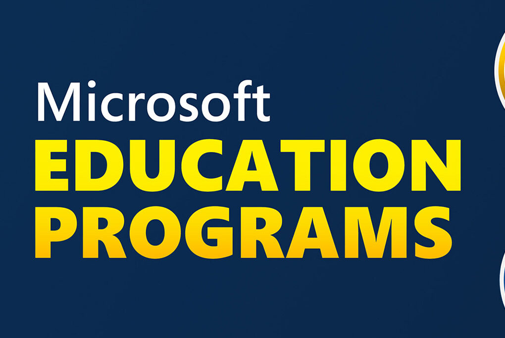 Text reading Microsoft Education Programs