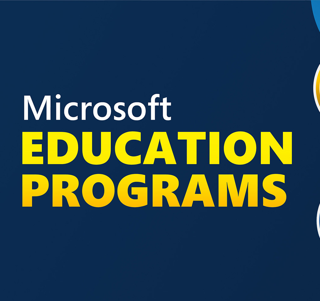 Text reading Microsoft Education Programs