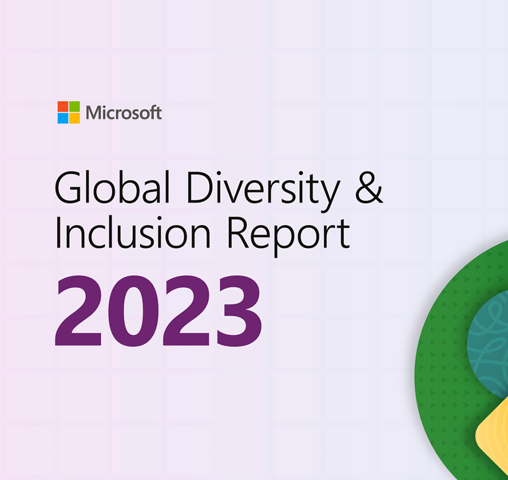 Text reading: Microsoft Global Diversity and Inclusion Report