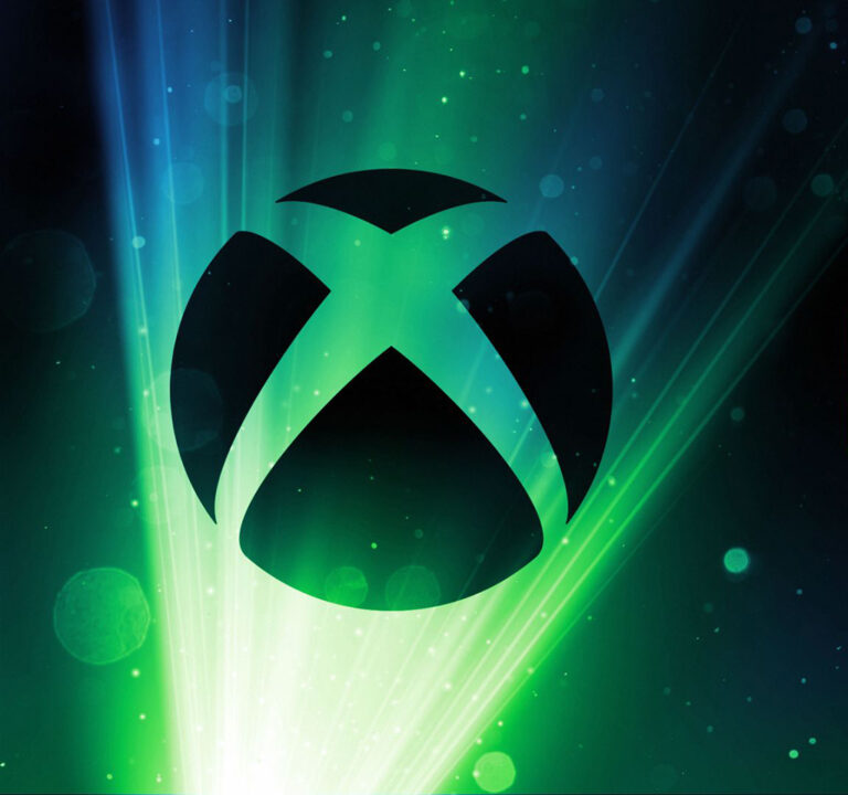 Xbox logo in the center of a spotlight