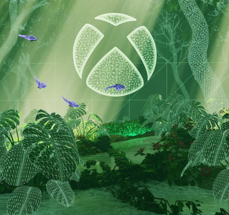 Xbox logo underwater as sea life passes by