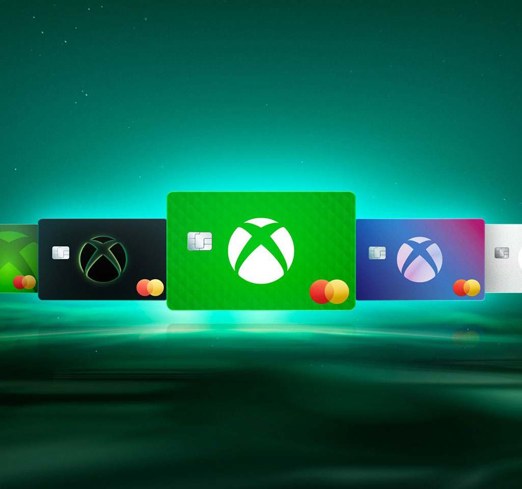 Xbox Mastercard in different colors