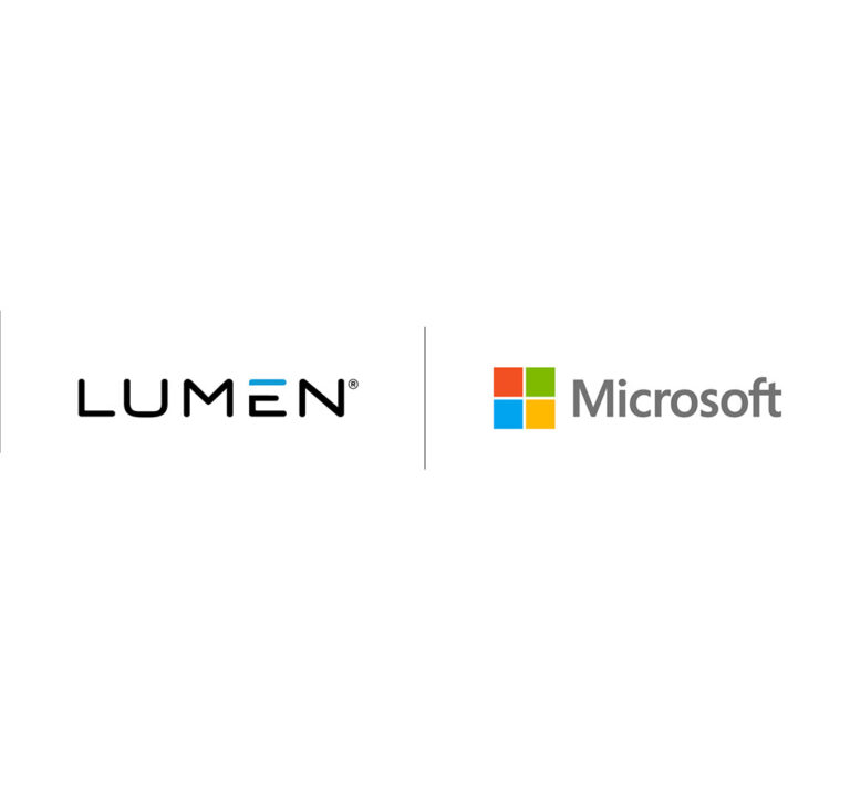 Lumen and Microsoft logos