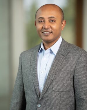 A portrait of Vikram Baskaran, vice president of information technology services for Alaska Airlines.