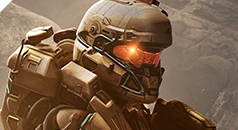 Halo 5 character, Tanaka in futuristic armor