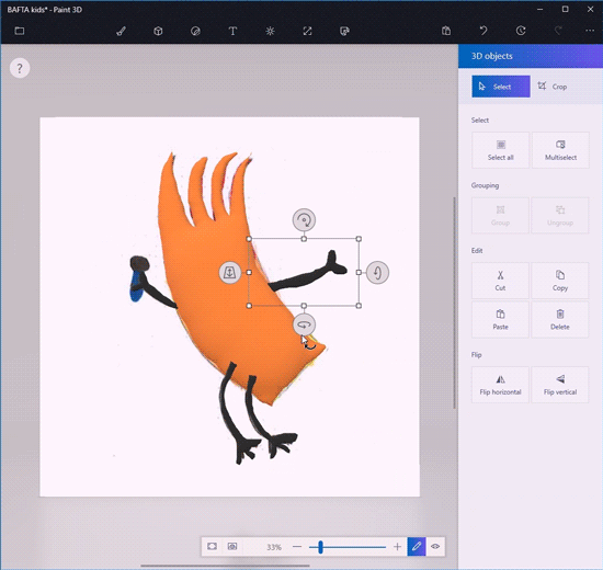 paint 3d rotate