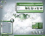 “Think Green” -- one of the “skins” that can be downloaded to customize the Windows XP or Windows Vista graphical user interface (GUI). 