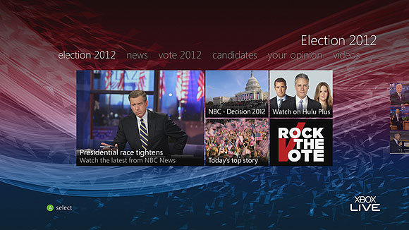 Election 2012 on Xbox LIVE