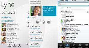 Office 365 Lync 應用於Windows Phone及iPhone的面版