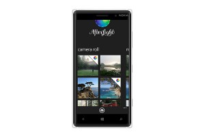Lumia 830 front running Afterlight