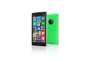 Lumia 830 green front and back