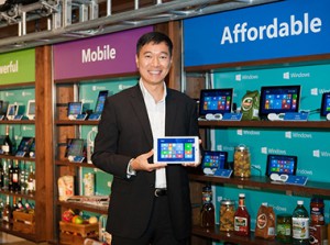 Horace Chow, general manager of Microsoft Hong Kong showcased the latest Windows devices