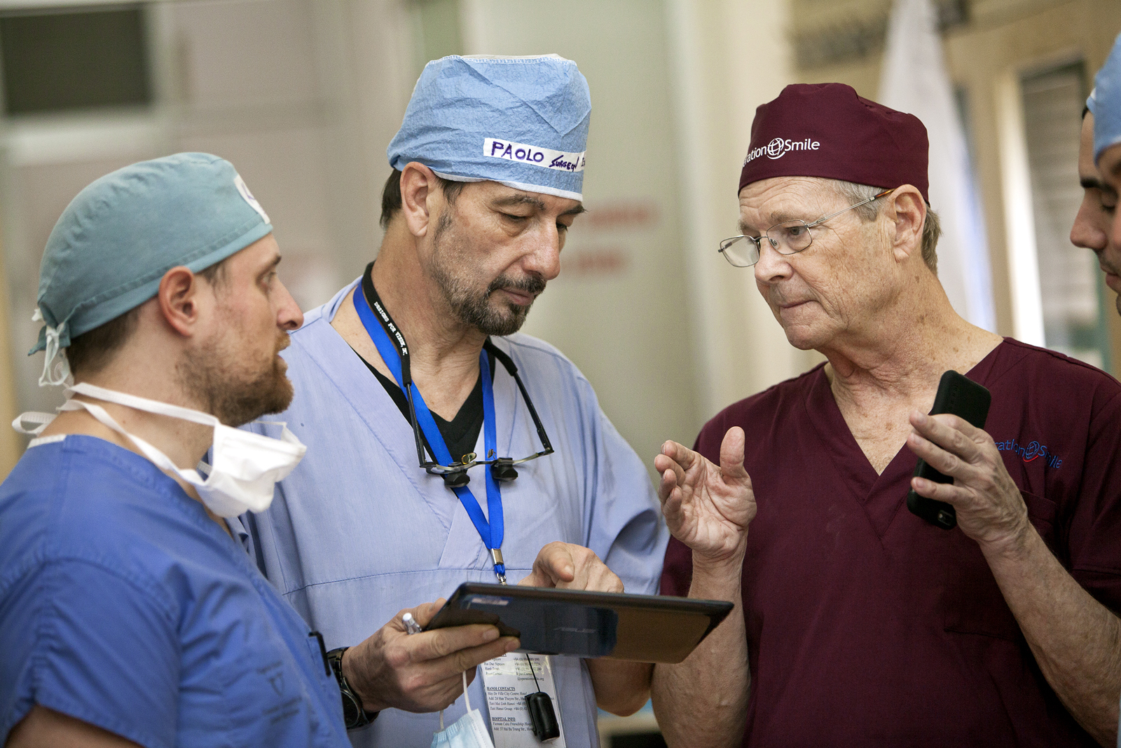 Medical volunteers and Operation Smile Founder Dr. Bill Magee
