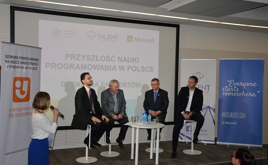 Panel dyskusyjny z udziałem Tomasza Napiórkowskiego, Macieja Sysło, Ryszarda Szubartowskiego i Rafała Albina