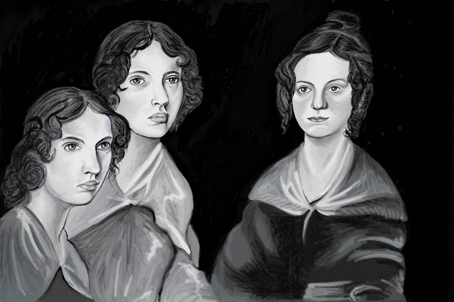 The Bronte Sisters recreated by James Mylne on the Surface Pro 3 using a pen
