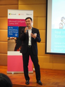 Horace Chow, General Manager of Microsoft Hong Kong encouraged talented young women to pursue their passion in technology.