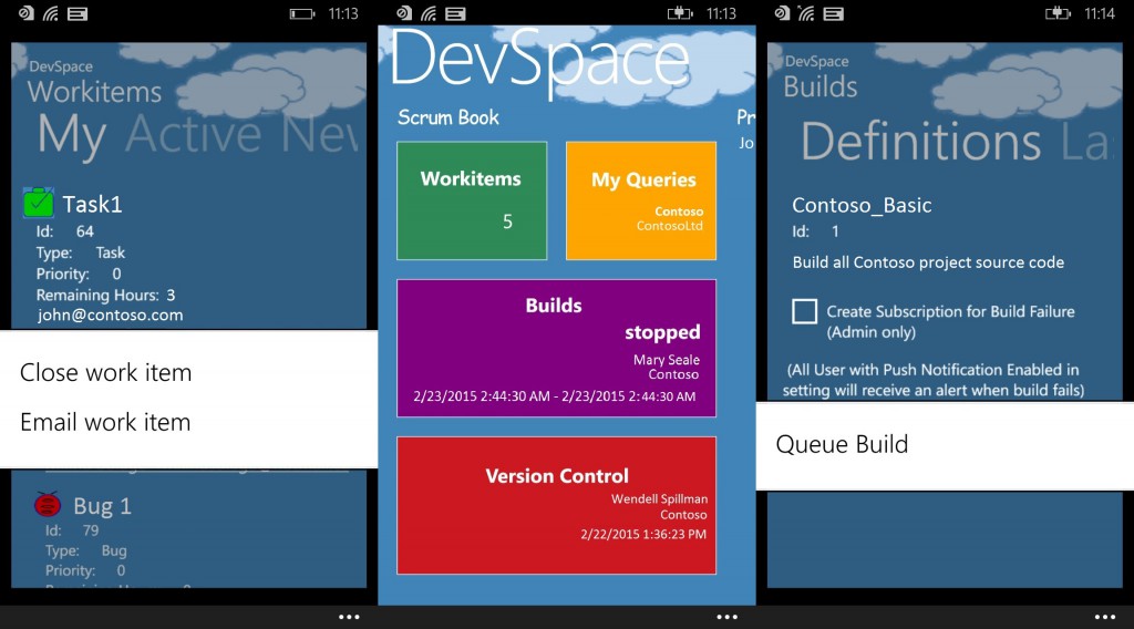 Screenshots from DevSpace
