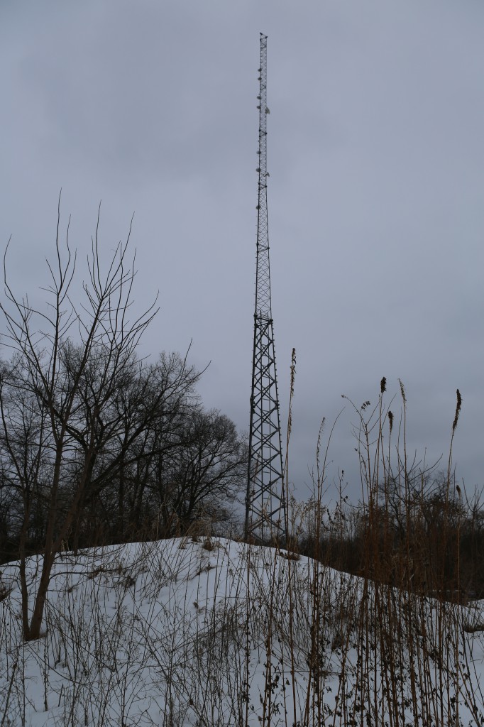 A microwave tower like the one that was struck on tribal land during the electrical storm.