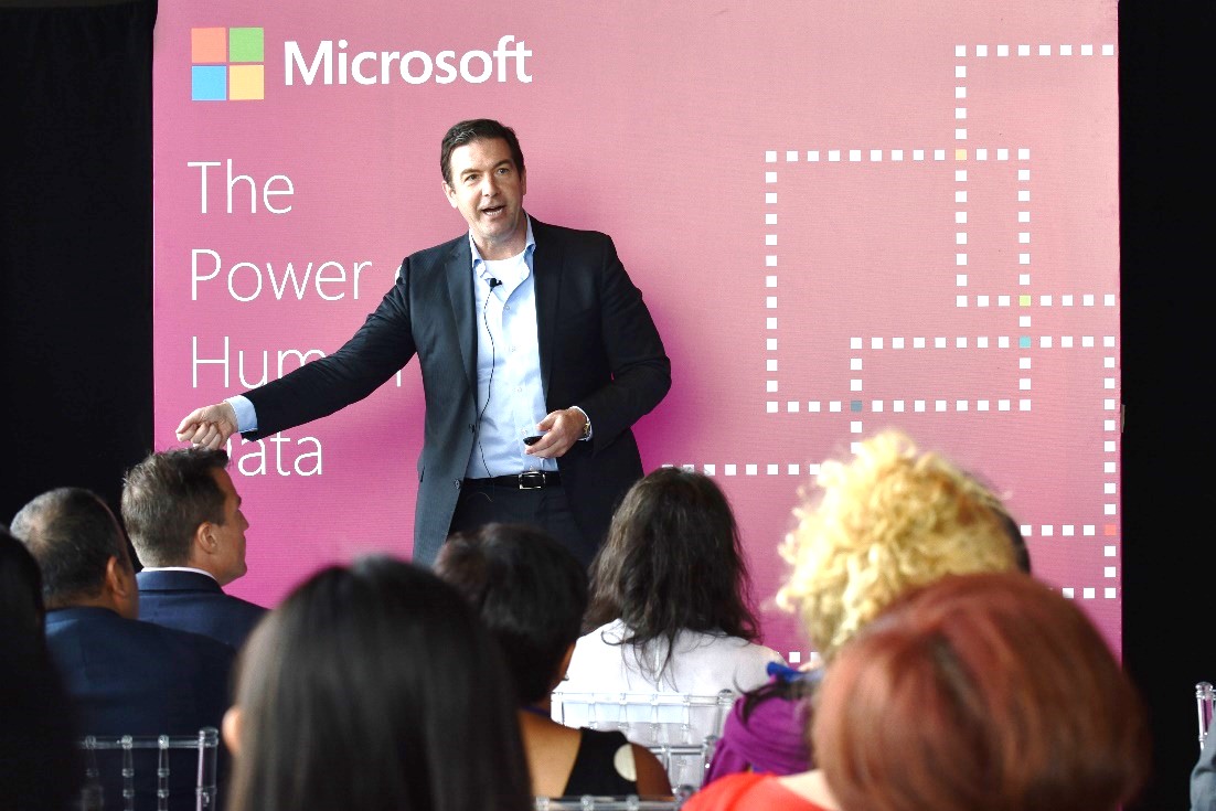 Frank Holland, Corporate Vice President, Microsoft Advertising delivering a keynote address at The Power of Human Data event.