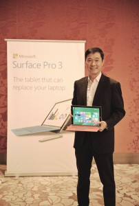 Horace Chow, General Manager of Microsoft Hong Kong & Macau announced the official commercial launch of Surface Pro 3 in Macau.