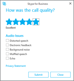 Skype for Business - Call Quality